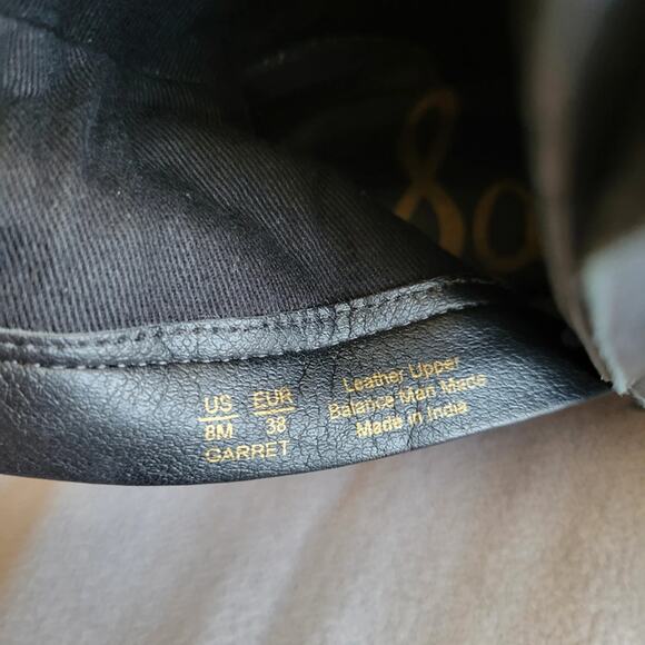 SAM EDELMAN GARRET Shoes Boots Womens 8 Combat Leather Lace Up Inner Zip Motor - Picture 14 of 14